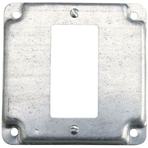 electrical box metal safety cover|single gang metal outlet cover.